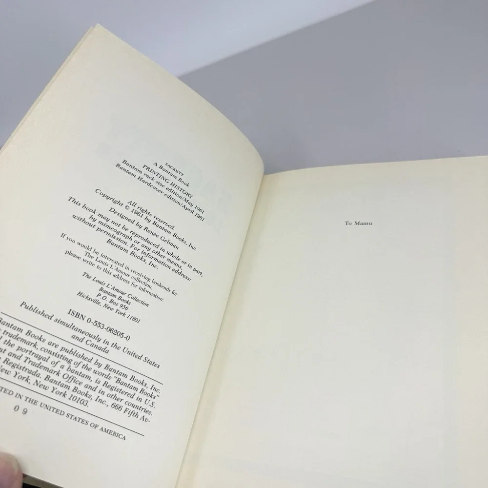 Sackett Louis L'Amour Collection Vintage Leatherette Bantam 1981 Western Novel